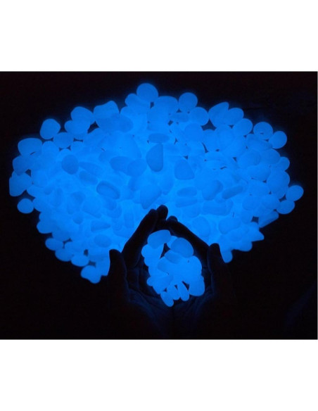 Guijarros Brillantes en la Oscuridad Amy&csico 100PCS Azul