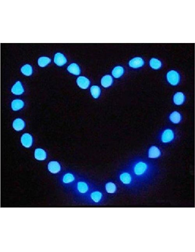 Guijarros Brillantes en la Oscuridad Amy&csico 100PCS Azul