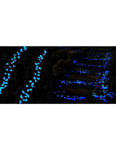 Guijarros Brillantes en la Oscuridad Amy&csico 100PCS Azul