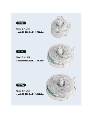 Filtro de Acuario de Esponja UPETTOOLS BT301 para 19L