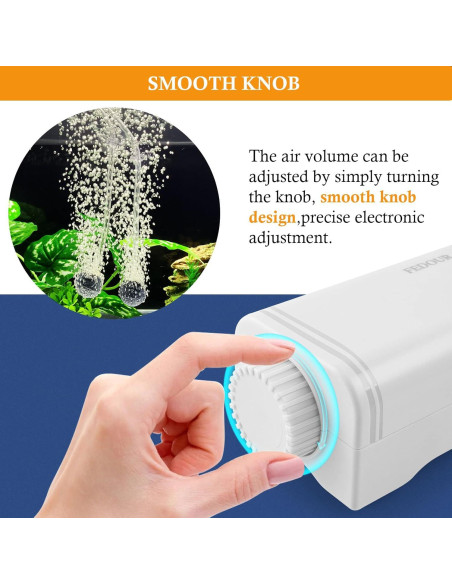 Bomba de Aire Silenciosa FEDOUR C3 para Acuario 120L