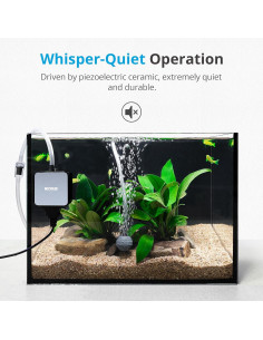 Bomba de Aire Silenciosa NICREW para Acuario 37.85L Negra 2