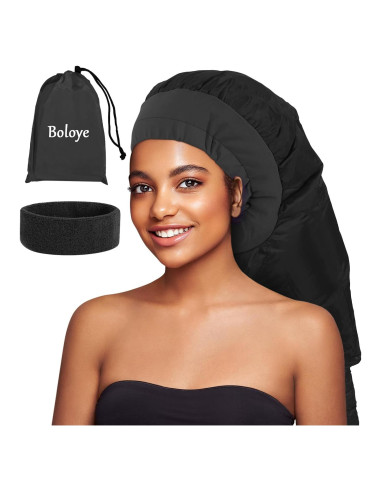 Gorro Secador de Pelo Boloye Grande Negro para Cabello Rizado