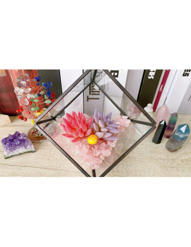 Grava de Cuarzo Rosa Natural 400g para Decoración y Acuario