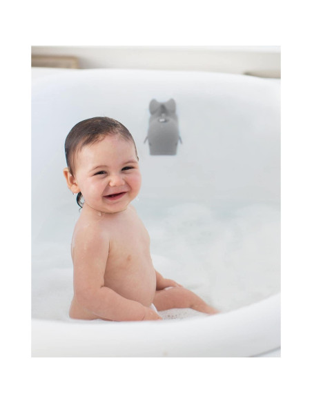Skip Hop Moby Almohadilla de Baño y Cubierta de Grifo Gris