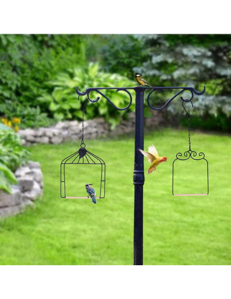 2PK Columpios de Colibrí Metal y Madera XYADX 13x17cm