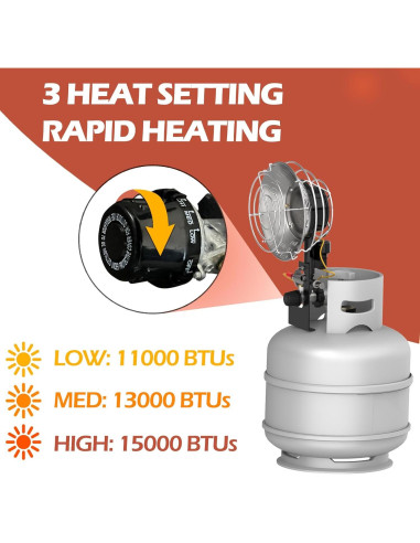 Calentador de Propano AgiiMan 15000 BTU para Exterior