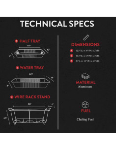 Juego de Buffet Desechable Alpha Living 33 Piezas para Eventos 2