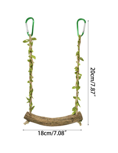 Columpio para Aves PurYupearl - Percha Entrenamiento Loros 2.5cm