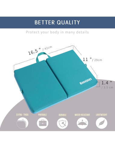 Almohadilla de Rodillas Kneejoys para Baño y Jardín - Azul Turquesa