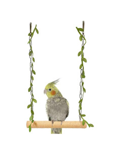 Columpio de Madera para Aves La La Pet 15x2cm con Cuerda
