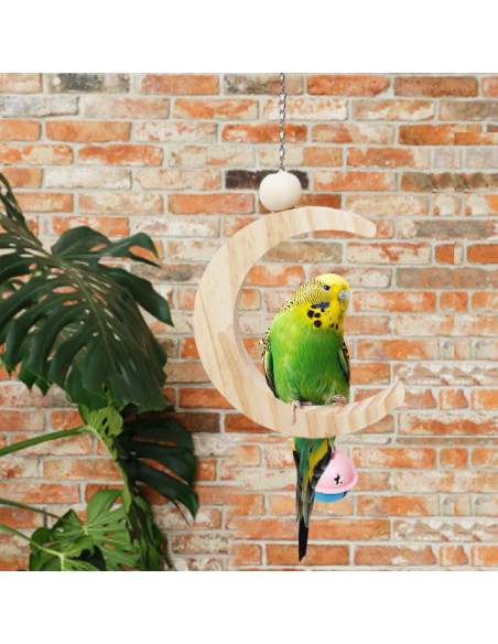 Columpio de Madera para Aves Yzjcafriz Pequeño 14cm