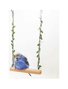 Columpio de Madera para Aves La La Pet 15x2cm con Cuerda 2