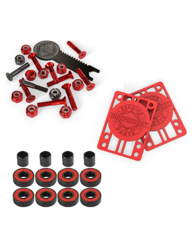 Hardware Patinete Independent + Elevadores 3.18mm + Rodamientos ABEC 5