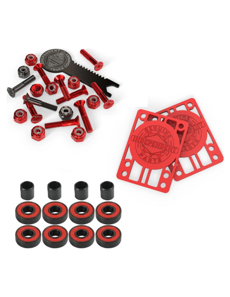 Hardware Patinete Independent + Elevadores 3.18mm + Rodamientos ABEC 5