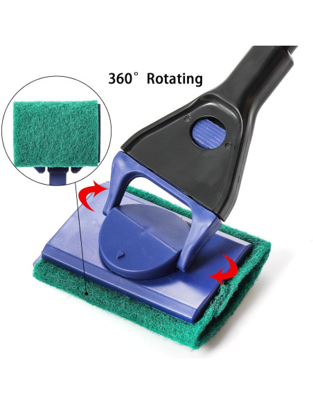 Kit de Limpieza de Acuario TOPZEA 5 en 1 con Mango de 48 cm