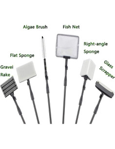 Kit de Limpieza de Acuario 6 en 1 Capetsma con Mango Telescópico 2