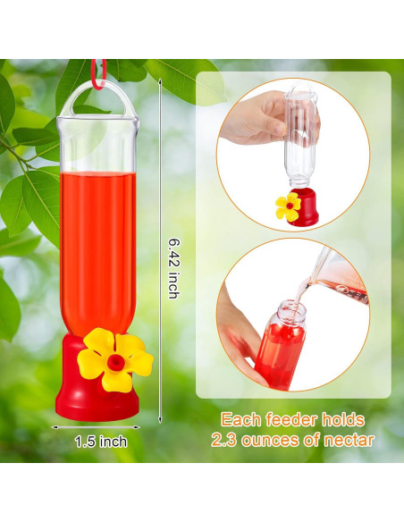 Alimentadores de Colibríes Sunnyray Pack de 10 con Ganchos