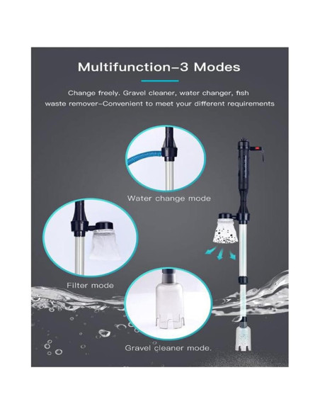 Limpiador de Acuario Eléctrico LONDAFISH 70 cm Sifón Grava