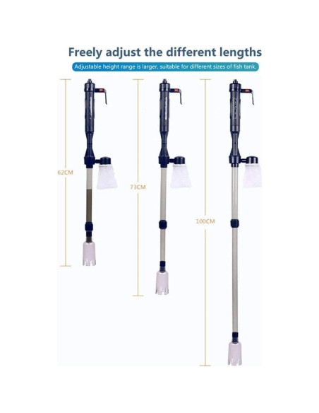 Limpiador de Acuario Eléctrico LONDAFISH 70 cm Sifón Grava