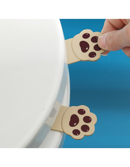 Elevador Adhesivo de Tapa de Inodoro DOITOOL 6 Piezas Café