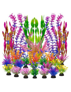 Plantas Plásticas Artificiales Ameliade para Acuarios 25 Piezas