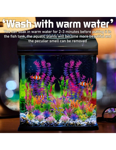 Plantas Plásticas Artificiales Ameliade para Acuarios 25 Piezas