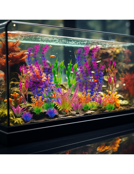 Plantas Plásticas Artificiales Ameliade para Acuarios 25 Piezas