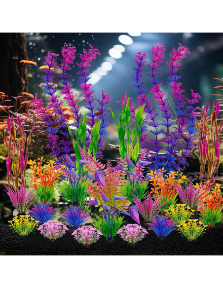 Plantas Plásticas Artificiales Ameliade para Acuarios 25 Piezas