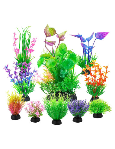 Decoraciones para Acuarios Ameliade - 11 Plantas Artificiales