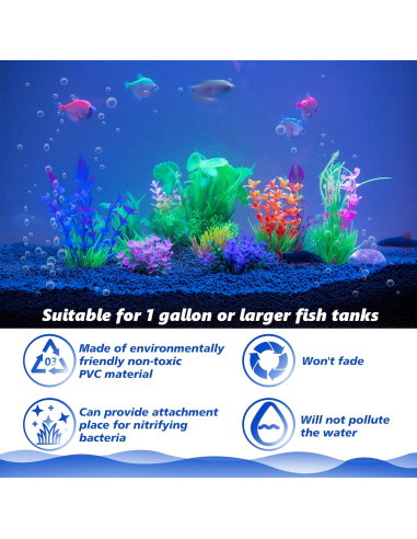 Decoraciones para Acuarios Ameliade - 11 Plantas Artificiales