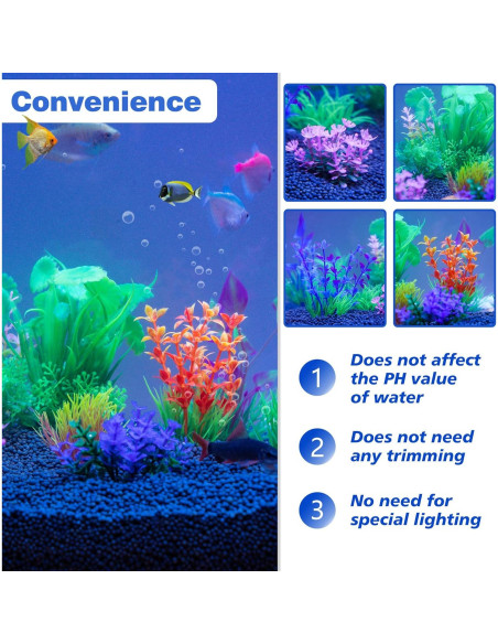 Decoraciones para Acuarios Ameliade - 11 Plantas Artificiales