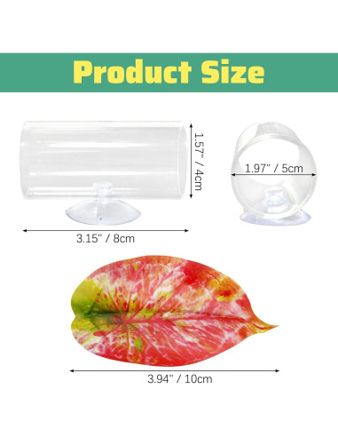 Túnel Acrílico para Peces Betta Hamiledyi 2 Unidades 8x4 cm