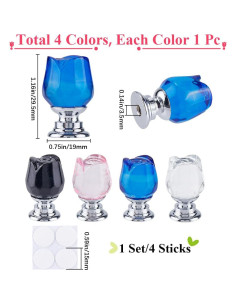 Botón de Inodoro Tulipán GORGECRAFT 4 Colores 4 Piezas 2