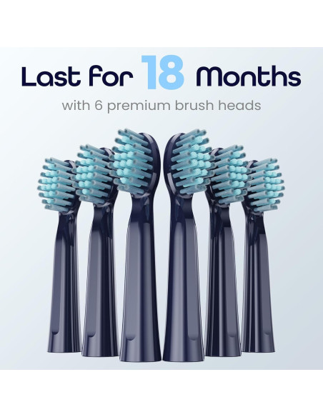Cepillo de Dientes Eléctrico 7AM2M Marino con 6 Cabezales