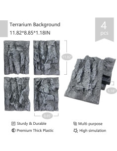 4 Paneles de Fondo 3D para Terrario Sysmashing 30x22.5cm 2