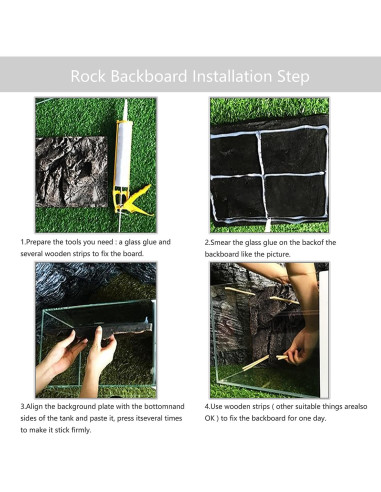 4 Paneles de Fondo 3D para Terrario Sysmashing 30x22.5cm