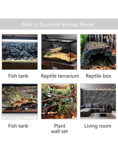 4 Paneles de Fondo 3D para Terrario Sysmashing 30x22.5cm