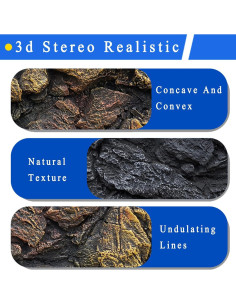 Fondo de Terrario 3D Hamiledyi para Reptiles 44.96x27.94cm 2