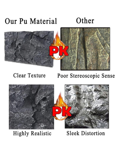 Fondo de Terrario 3D Hamiledyi para Reptiles 44.96x27.94cm