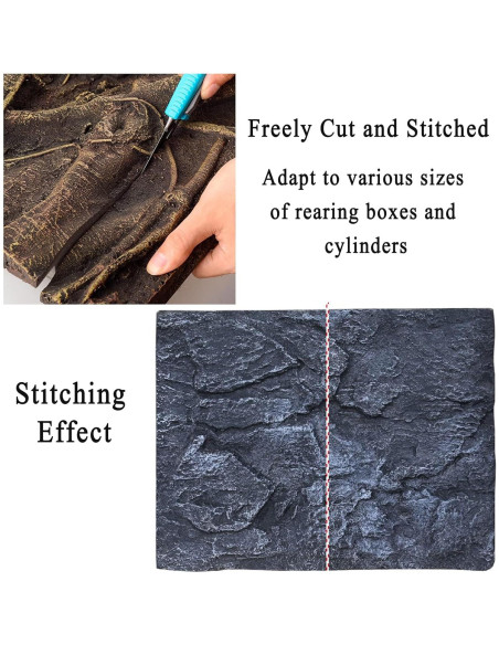 Fondo de Terrario 3D Hamiledyi para Reptiles 44.96x27.94cm