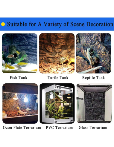 Fondo de Terrario 3D Hamiledyi para Reptiles 44.96x27.94cm