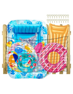 Red de Almacenamiento de Juguetes de Piscina DECORSWITH 180x120 cm