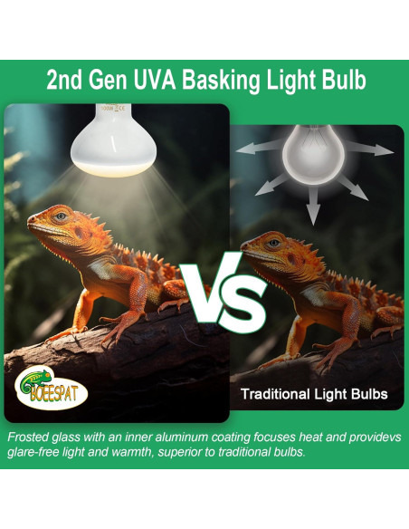 Bombillas de Luz de Calentamiento para Reptiles BOEESPAT 75W UVA