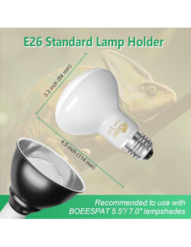 Bombillas de Luz de Calentamiento para Reptiles BOEESPAT 75W UVA