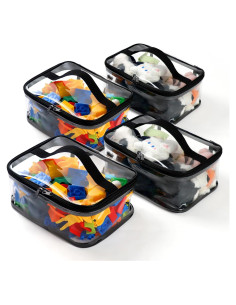 4 Bolsas de Almacenamiento de Juguetes Transparentes EMOMAS 24x17cm
