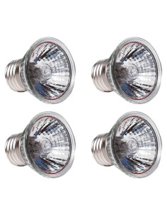 Paquete de 4 Lámparas de Calentamiento 50W CTKcom para Reptiles