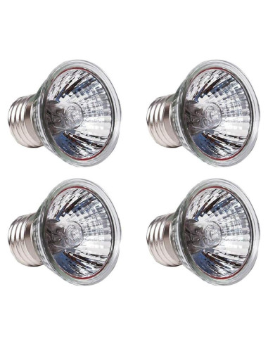 Paquete de 4 Lámparas de Calentamiento 50W CTKcom para Reptiles