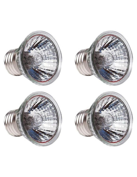 Paquete de 4 Lámparas de Calentamiento 50W CTKcom para Reptiles