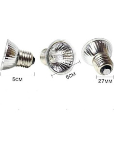 Paquete de 4 Lámparas de Calentamiento 50W CTKcom para Reptiles 2